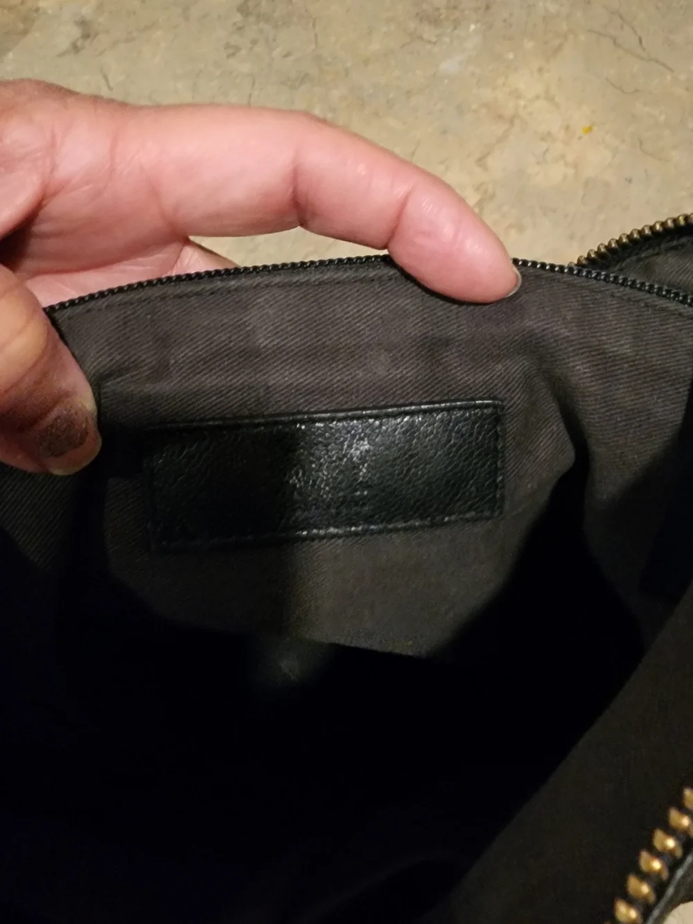 Black Leather Crossbody Bag with Gold Hardware